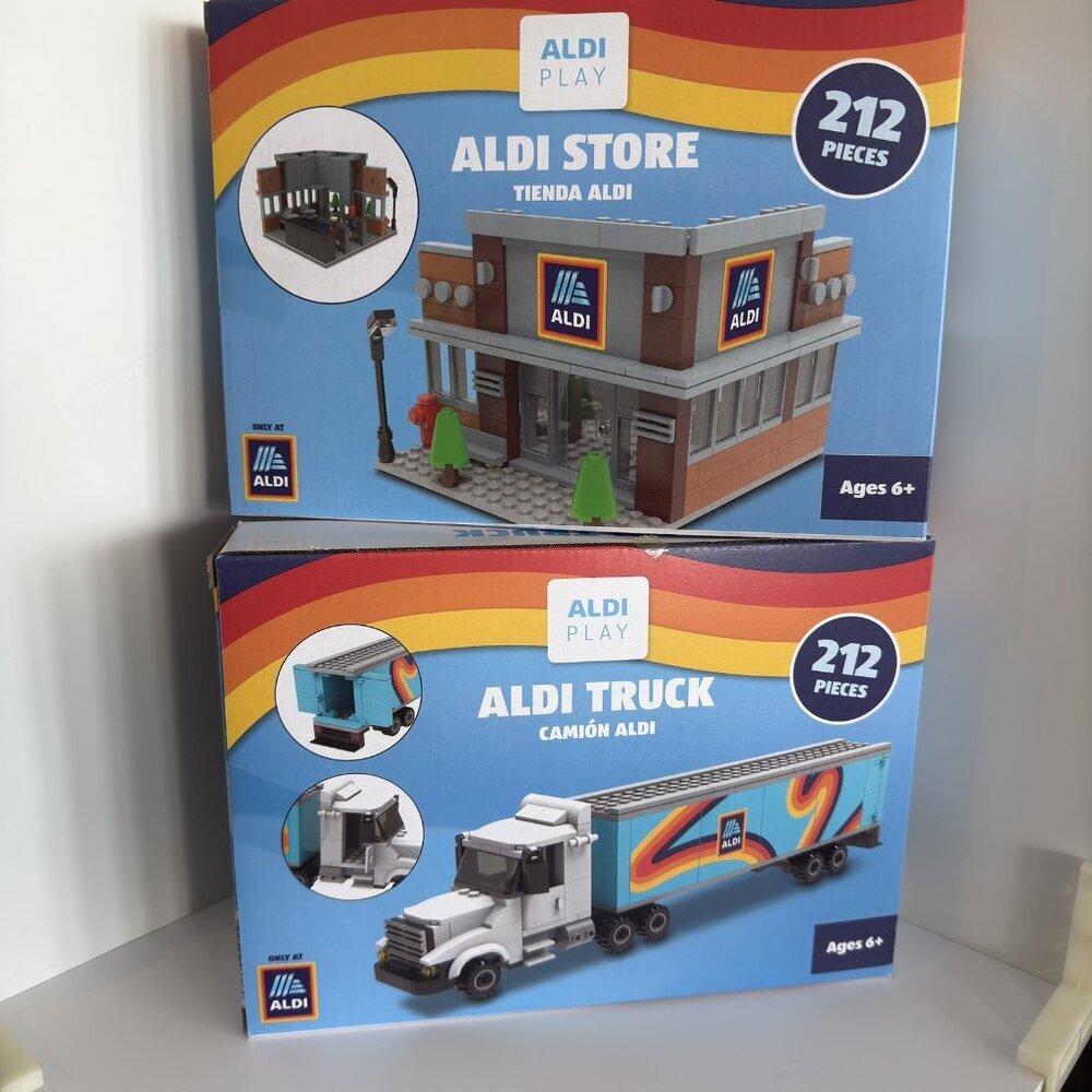 ALDI Play Store And Truck Bricks Building Lego Bundle Aisle of Shame - Picture 1 of 13